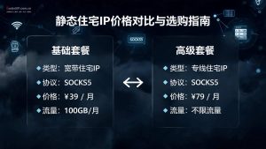 静态住宅IP价格对比与选购指南 – 10元/月起 | socks5ip.com.cn（全网低价IP）-IP导航