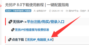 无忧IP 8.0下载使用教程 | 一键配置指南-IP导航