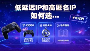 低延迟IP和高匿名IP如何选择？国内游戏多开Socks5代理方案-IP导航